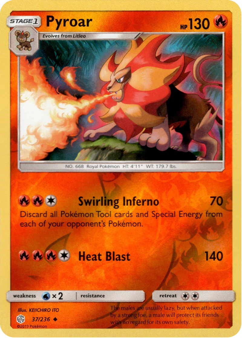 Pyroar - 37/236 - Steam Siege